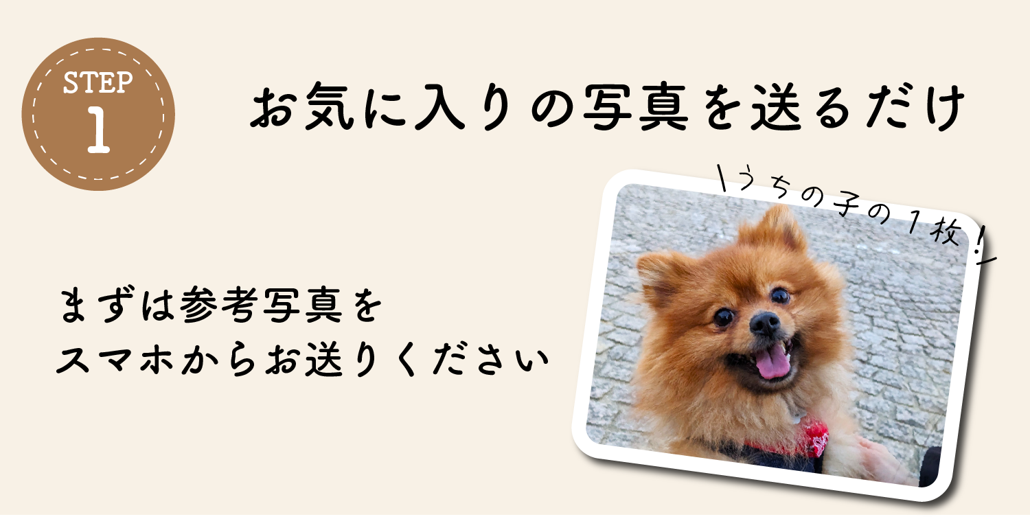 STEP1：お気に入りの写真を送るだけ